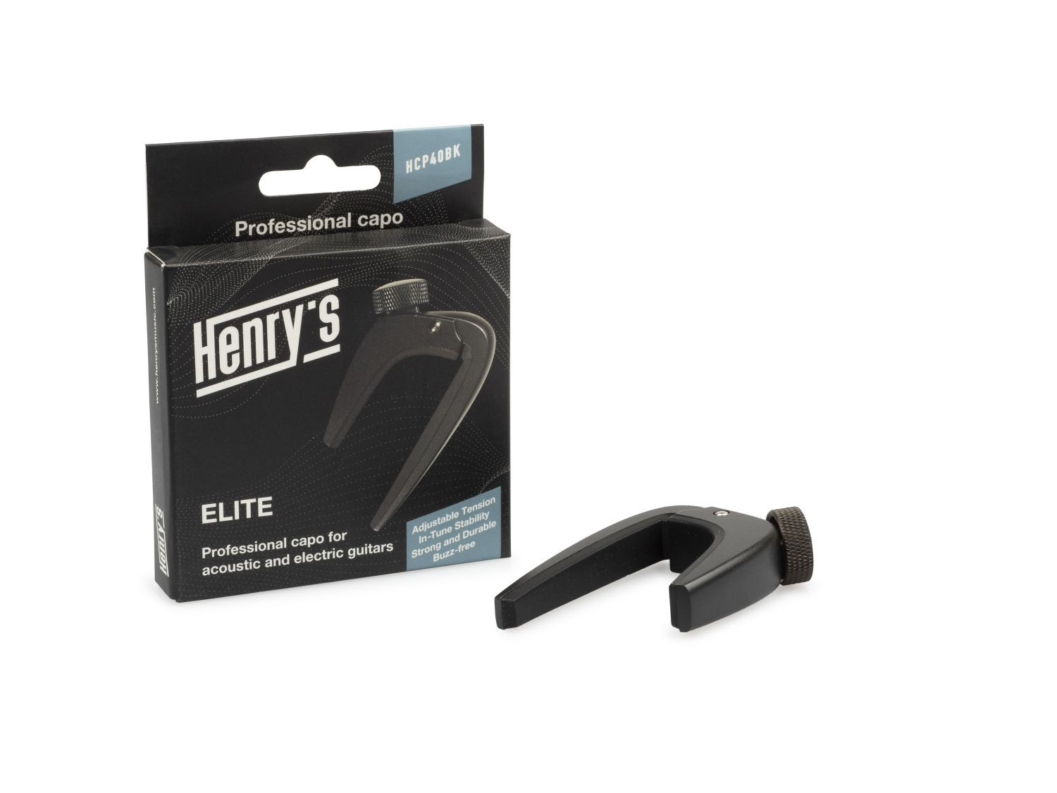 Hlavní obrázek Kapodastry pro akustické a elektrické kytary HENRY’S Elite HCP40 - Black