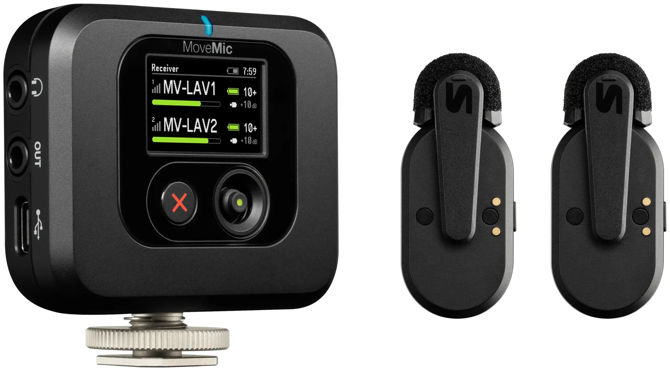 Hlavní obrázek S klopovým mikrofonem (lavalier) SHURE MOVEMIC TWO RECEIVER KIT