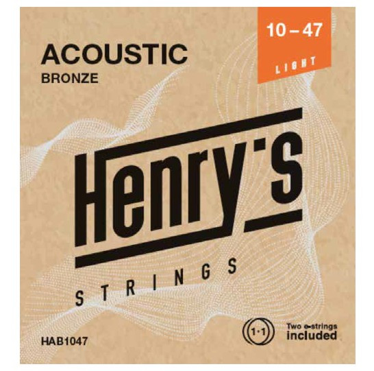 Hlavní obrázek Tvrdost .010 HENRY’S HAB1047 Acoustic Bronze - 010“ - 047“