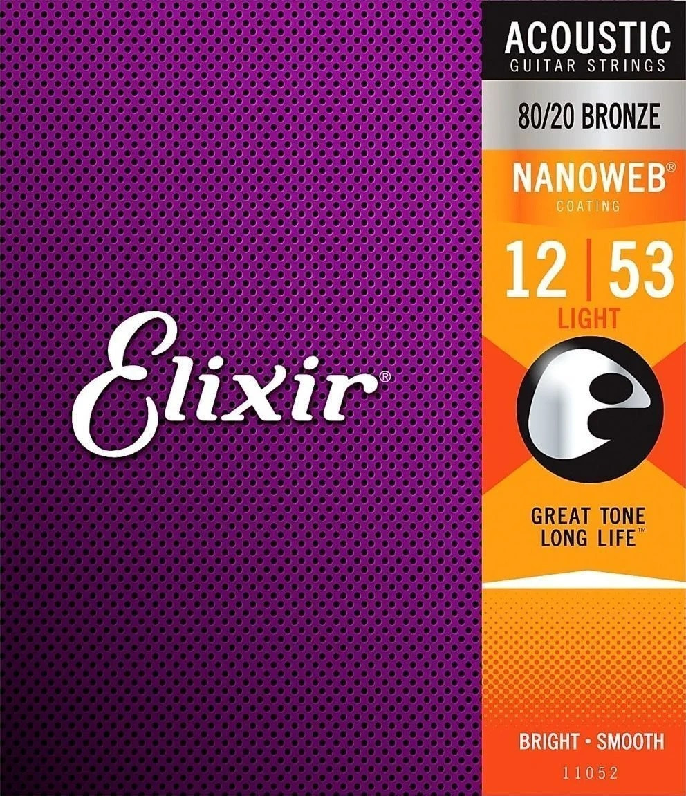 Galerijní obrázek č.2 Tvrdost .012 ELIXIR Acoustic 80/20 Bronze with NANOWEB .012 - .053