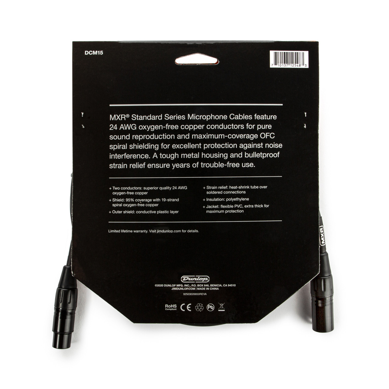 Galerijní obrázek č.1 XLR F - XLR M DUNLOP DCM15