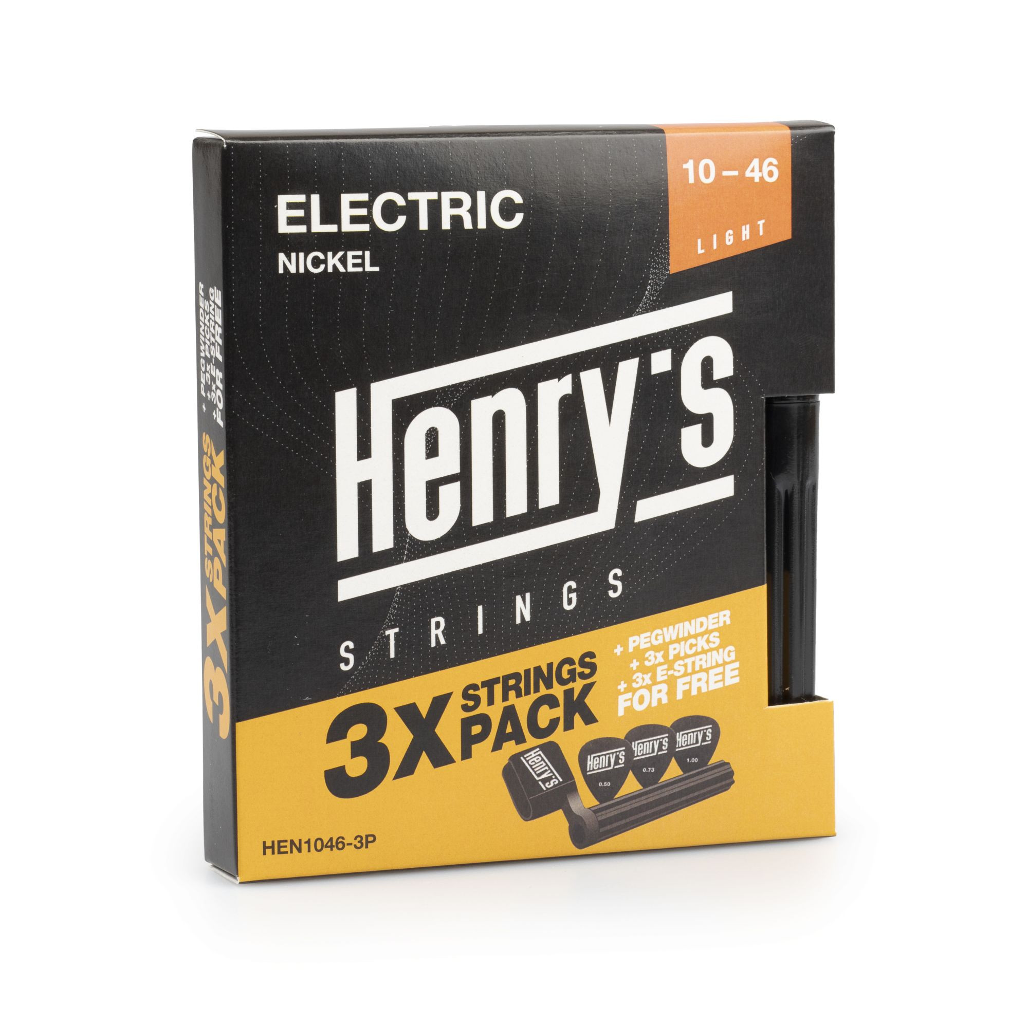 Hlavní obrázek Tvrdost .010 HENRY’S HEN1046-3P Nickel 10 46, 3pack set