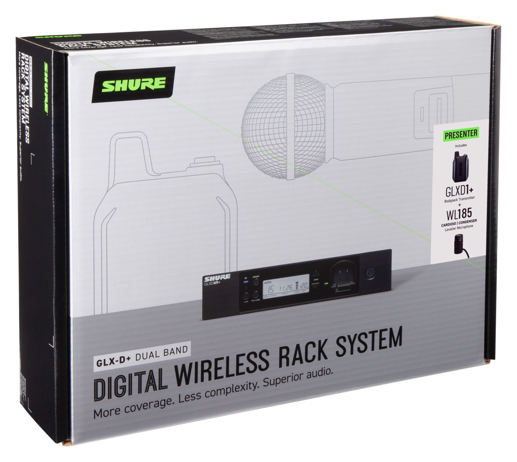 Galerijní obrázek č.1 S hlavovým mikrofonem SHURE GLXD14R+/85