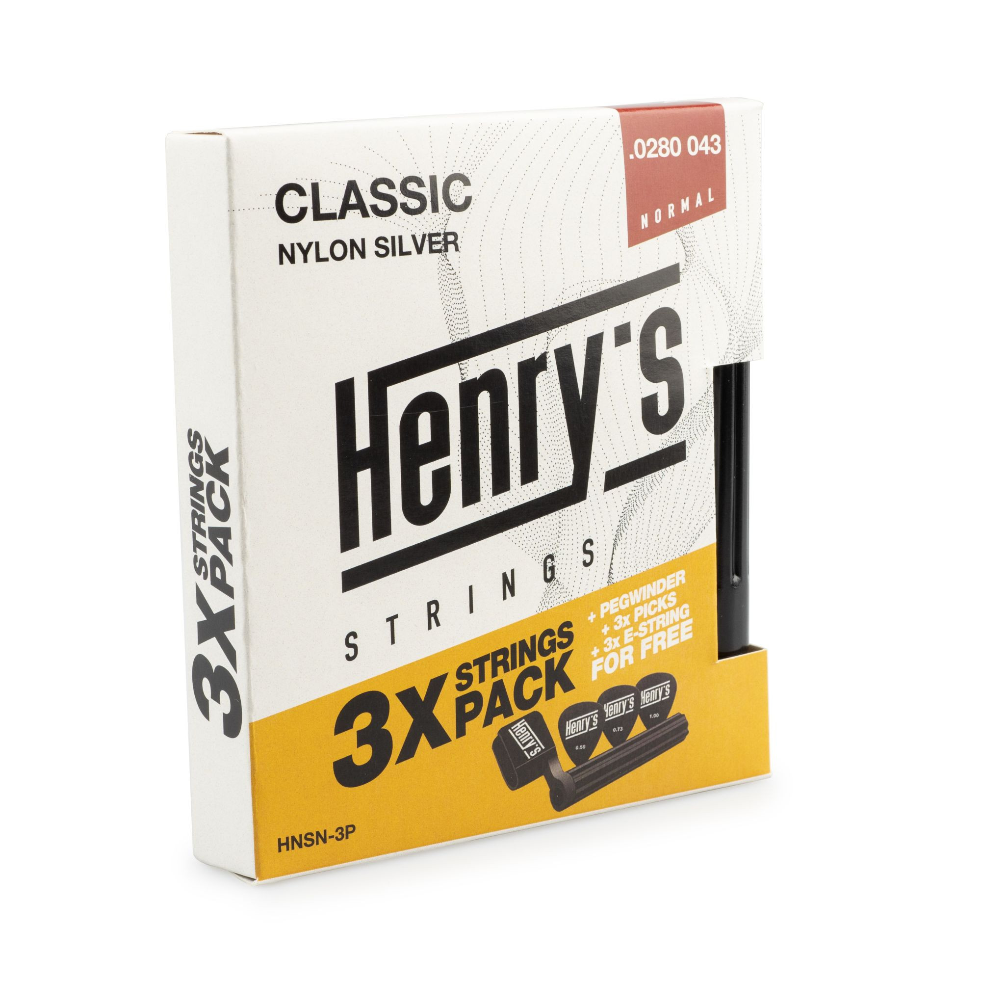 Hlavní obrázek Normal tension HENRY’S HNSN-3P Nylon Silver 0280 043, 3pack set