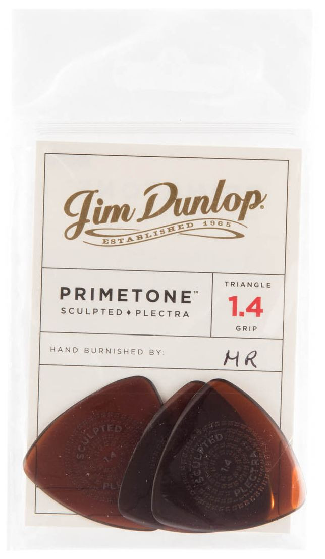 Galerijní obrázek č.2 Tvrdost do 2.0 DUNLOP Primetone Triangle Grip Pick 1.4mm, 12ks