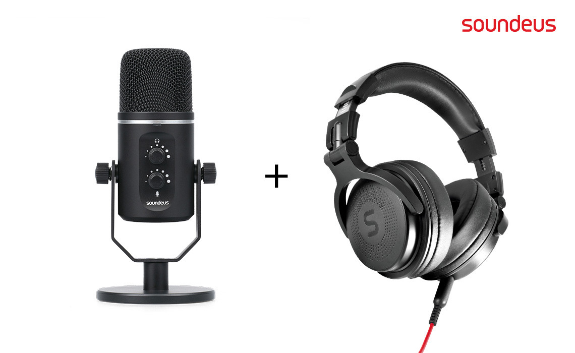 Hlavní obrázek Na uši (s kabelem) SOUNDEUS podcast set