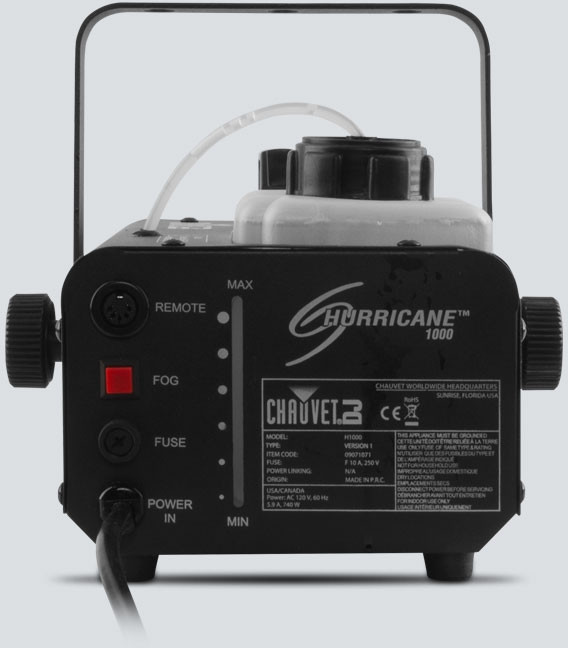 Galerijní obrázek č.1 Výrobníky mlhy a hazery CHAUVET DJ Hurricane 1000