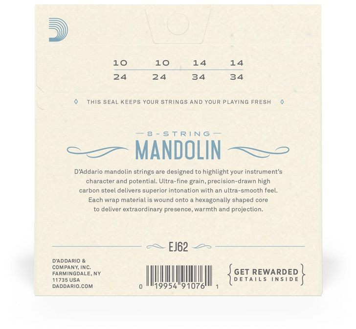Galerijní obrázek č.1 Pro mandolíny D'ADDARIO J62