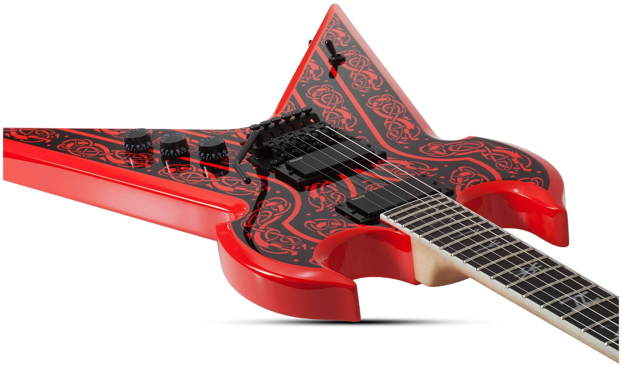 Galerijní obrázek č.4 Hard&heavy SCHECTER Wylde Audio Warhammer FR Norse Dragon Pinstripe - Red
