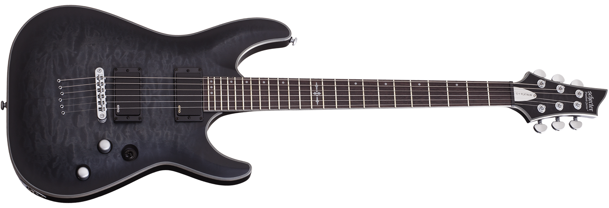 Hlavní obrázek Superstrat SCHECTER C-1 Platinum See-Thru Black Satin