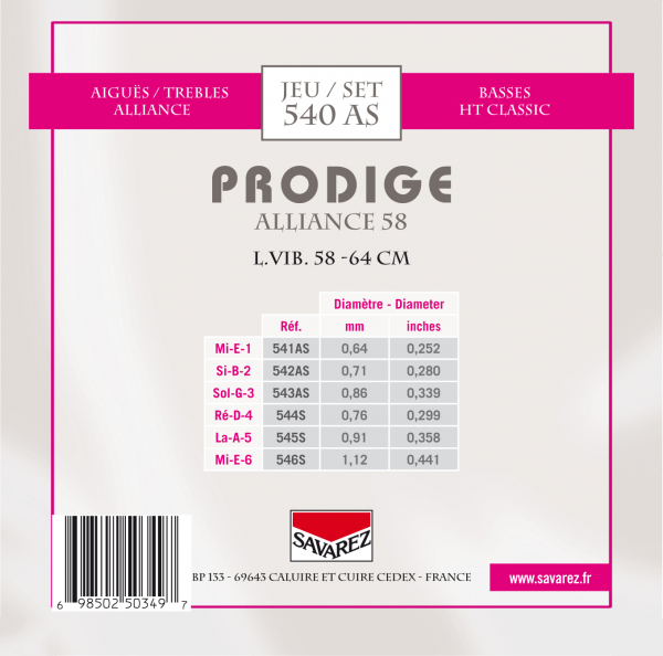 Galerijní obrázek č.1 Normal tension SAVAREZ 540AS Prodige