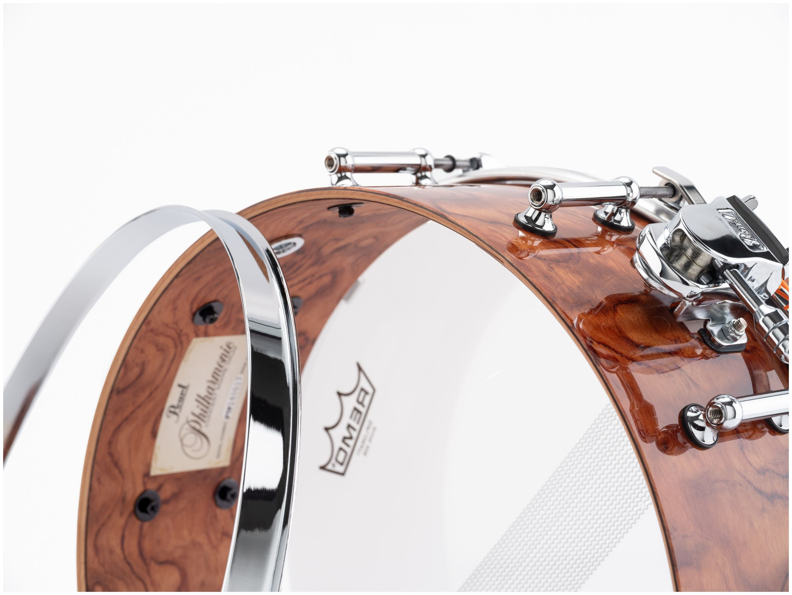 Galerijní obrázek č.11 14" PEARL PHTF1450 Philharmonic 14”x5” Bubinga/Maple/Bubinga - Natural Bubinga Gloss