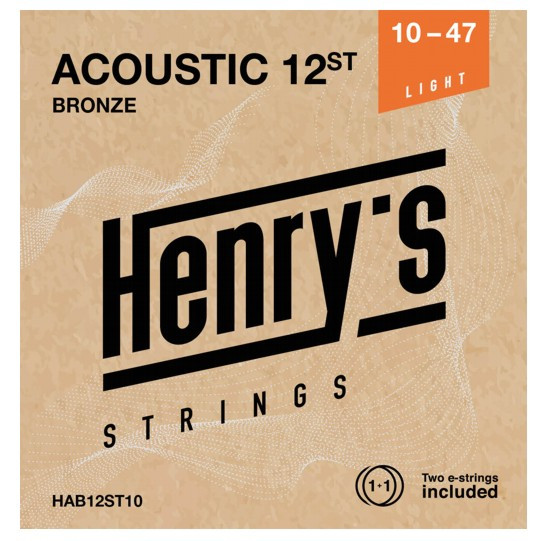 Hlavní obrázek Pro dvanáctistrunnou kytaru HENRY’S HAB12ST10 Acoustic Bronze - 010“ - 047“