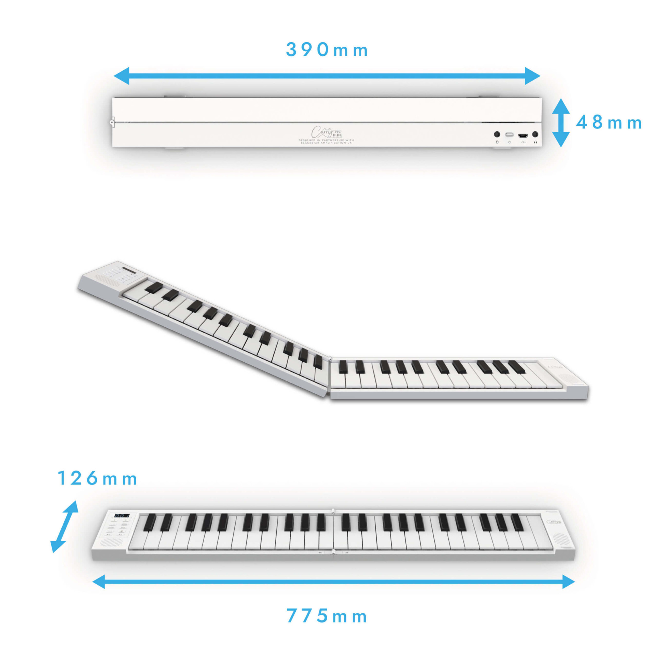 Galerijní obrázek č.3 Stage piana CARRY-ON Folding Piano 49 - White