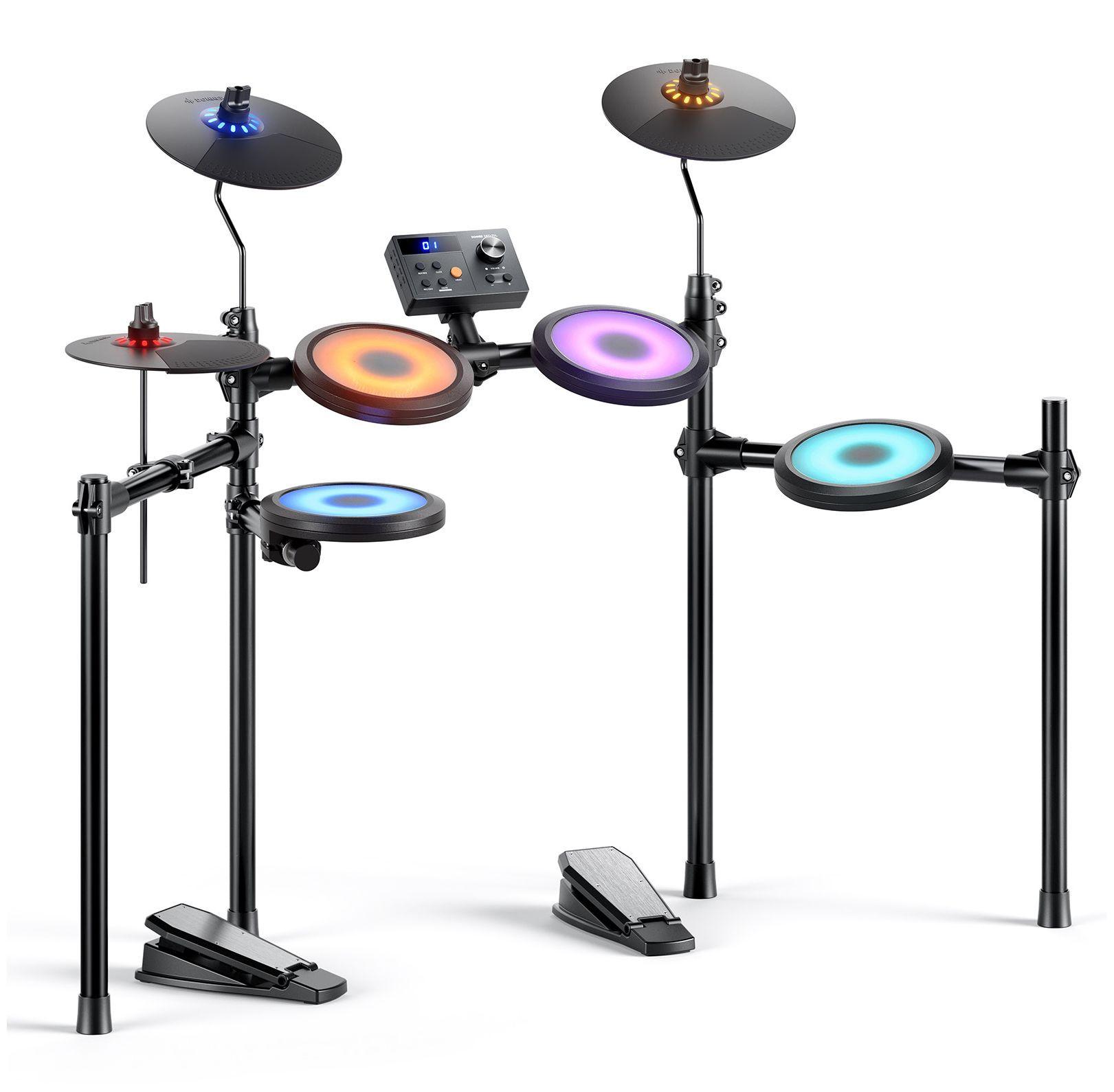 Galerijní obrázek č.2 Elektronické soupravy DONNER DED-70L Electronic Drum Set with LED
