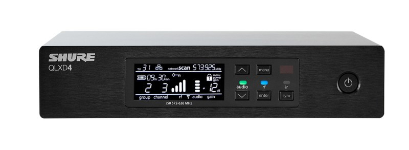 Hlavní obrázek Samostatné přijímače k bezdrátovým systémům SHURE QLXD4 H51 534 - 598 MHz