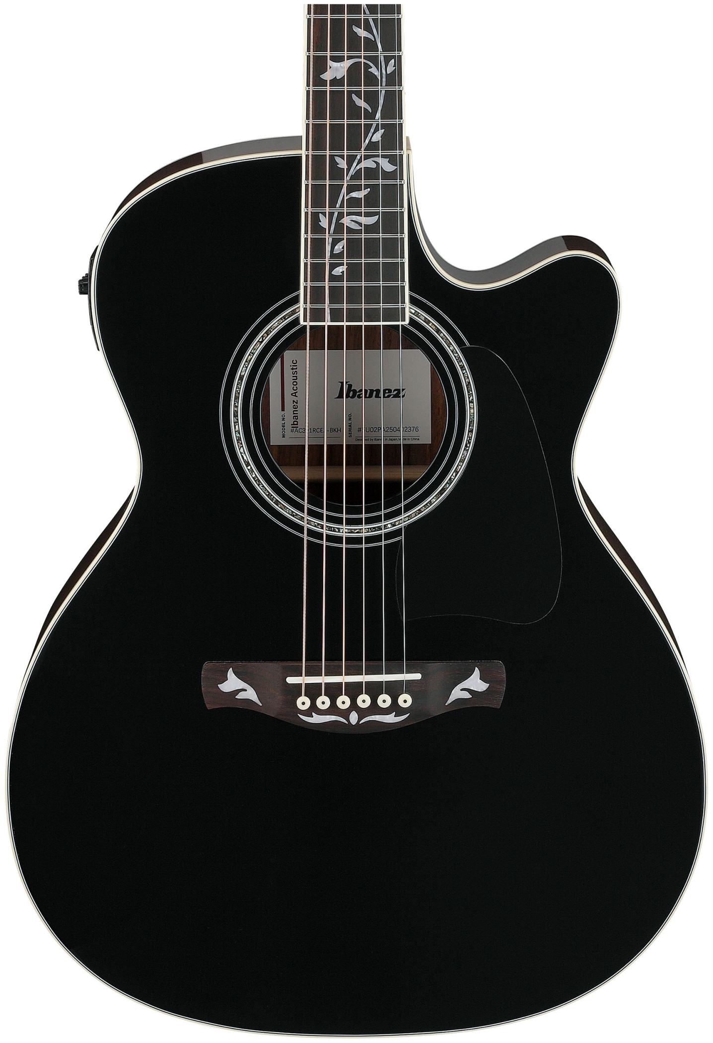 Galerijní obrázek č.5 Dreadnought IBANEZ AC391RCE - Black Top, Natural High Gloss