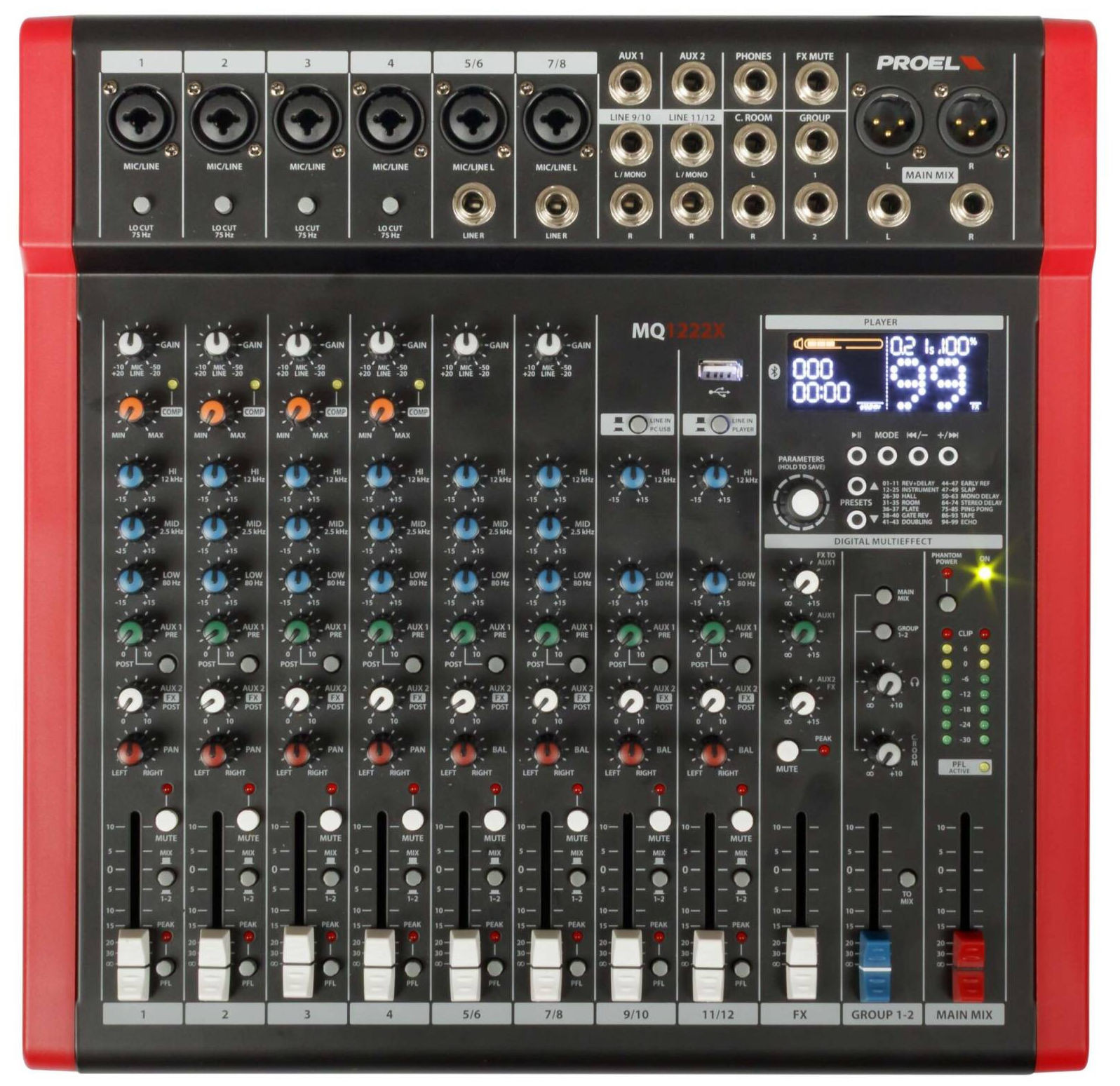 Hlavní obrázek Mixážní pulty s efektem PROEL MQ1222X