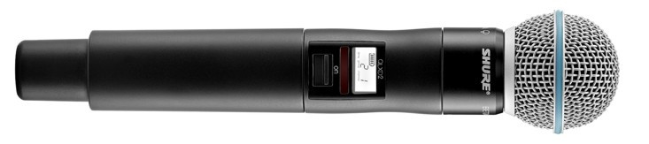 Hlavní obrázek Samostatné vysílače k bezdrátovým systémům SHURE QLXD2/BETA58A H51 534 - 598 MHz