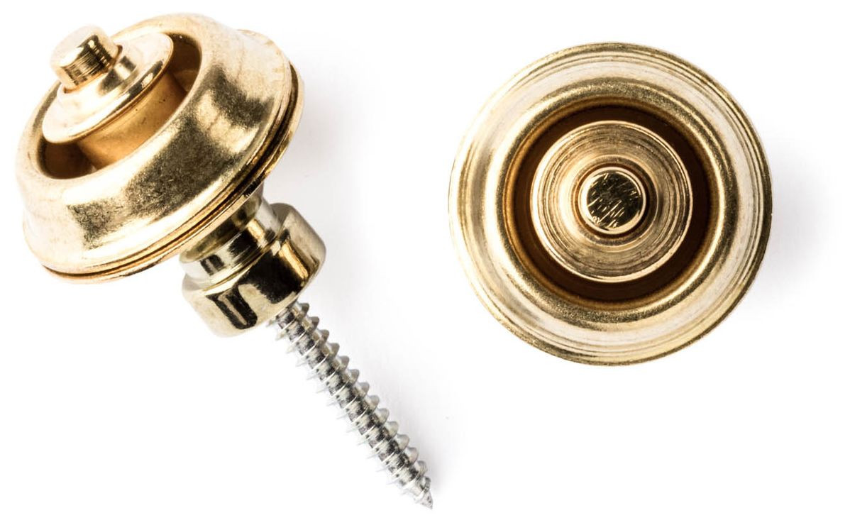Galerijní obrázek č.1 Zámky na popruh DUNLOP Straplok Strap Retainers Traditional - Brass