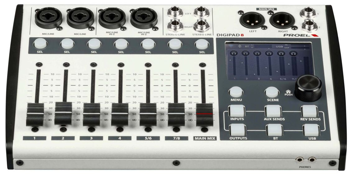 Galerijní obrázek č.1 Digitální mixpulty PROEL DIGIPAD8