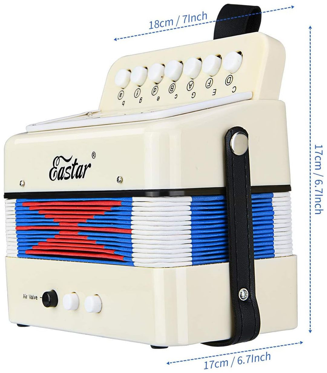 Galerijní obrázek č.2 Akordeony EASTAR Kids Accordion - White