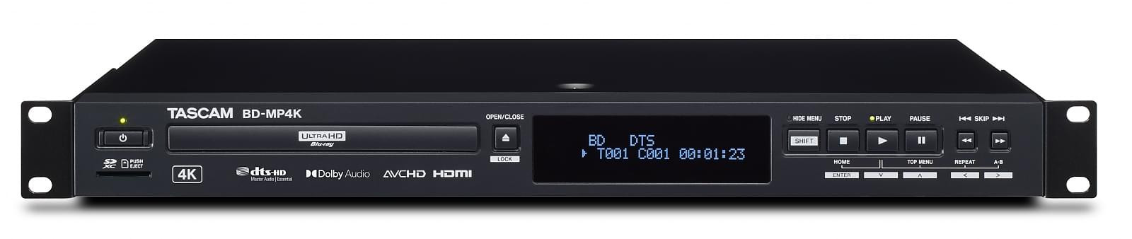 Hlavní obrázek Profesionální CD/DVD/USB/SD/MC přehrávače TASCAM BD-MP4K