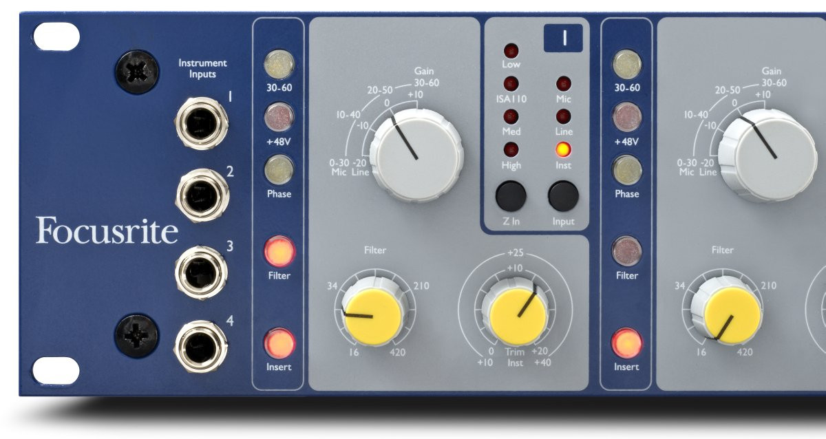 Galerijní obrázek č.3 Mikrofonní a linkové předzesilovače FOCUSRITE PRO ISA428 MK2