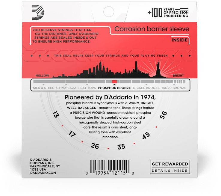 Galerijní obrázek č.1 Tvrdost .013 D'ADDARIO EJ17