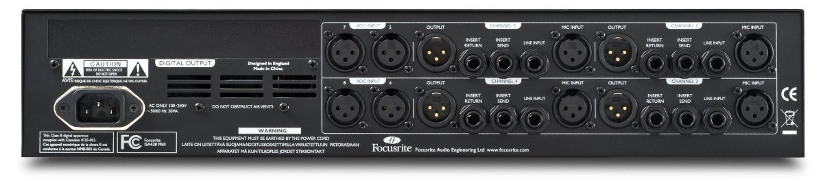 Galerijní obrázek č.1 Mikrofonní a linkové předzesilovače FOCUSRITE PRO ISA428 MK2
