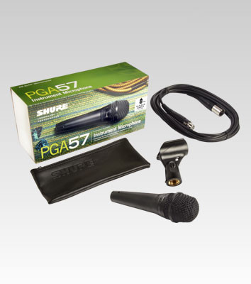 Galerijní obrázek č.3 Dynamické pódiové vokální mikrofony SHURE PGA57-XLR (PG ALTA)