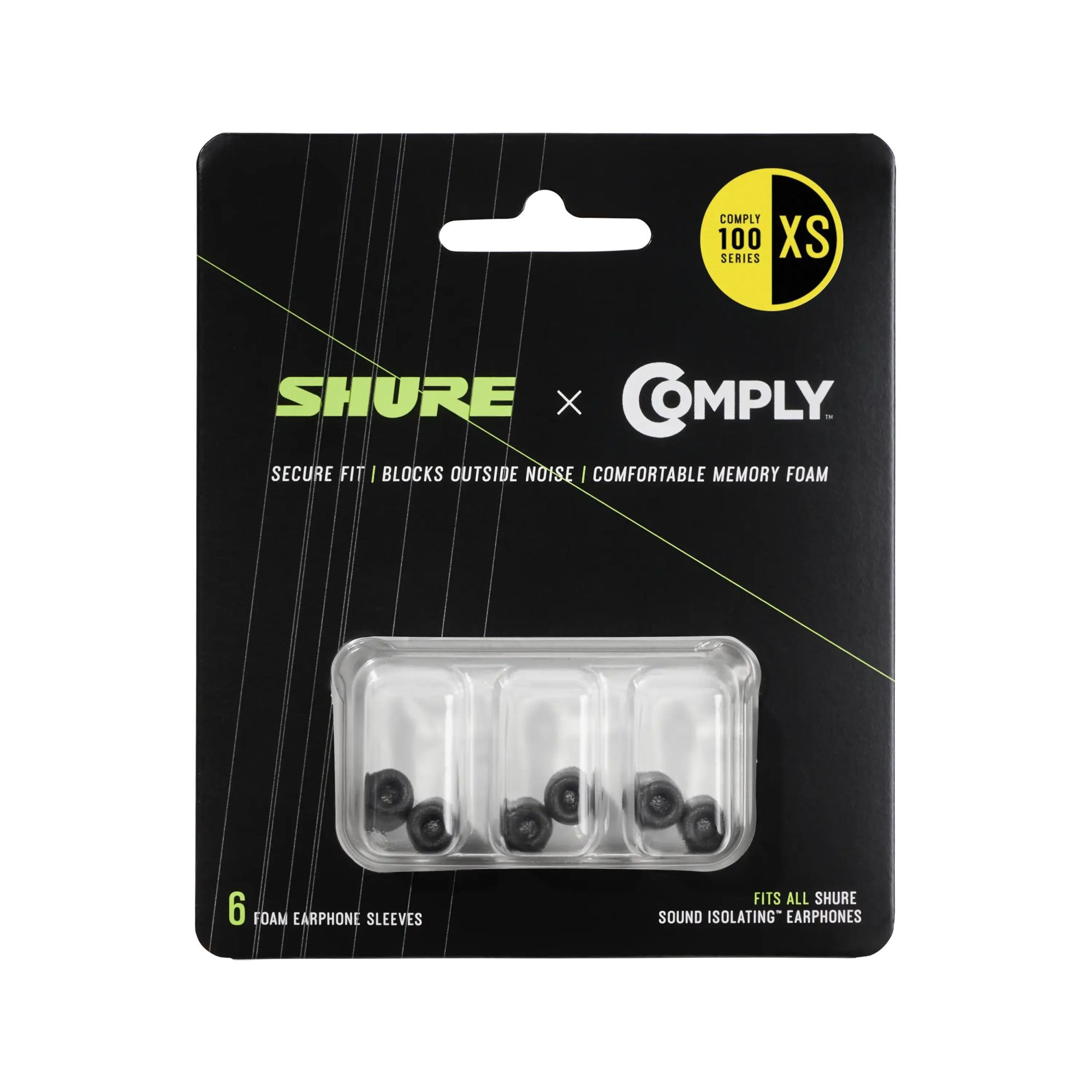 Galerijní obrázek č.1 Náhradní náušníky pro sluchátka SHURE EACYF1-6XS (3 páry - Extra Small)