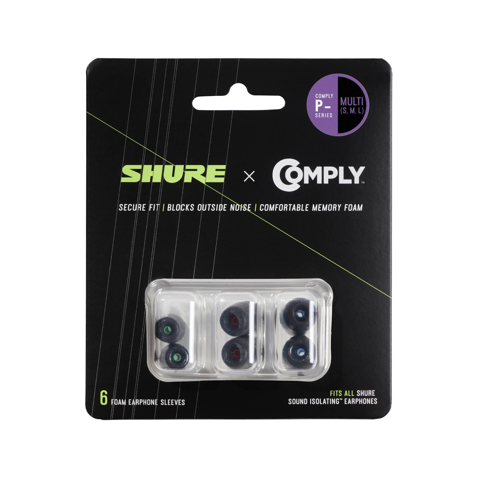 Galerijní obrázek č.1 Náhradní náušníky pro sluchátka SHURE EACYPF-6KIT (3 páry - S/M/L)