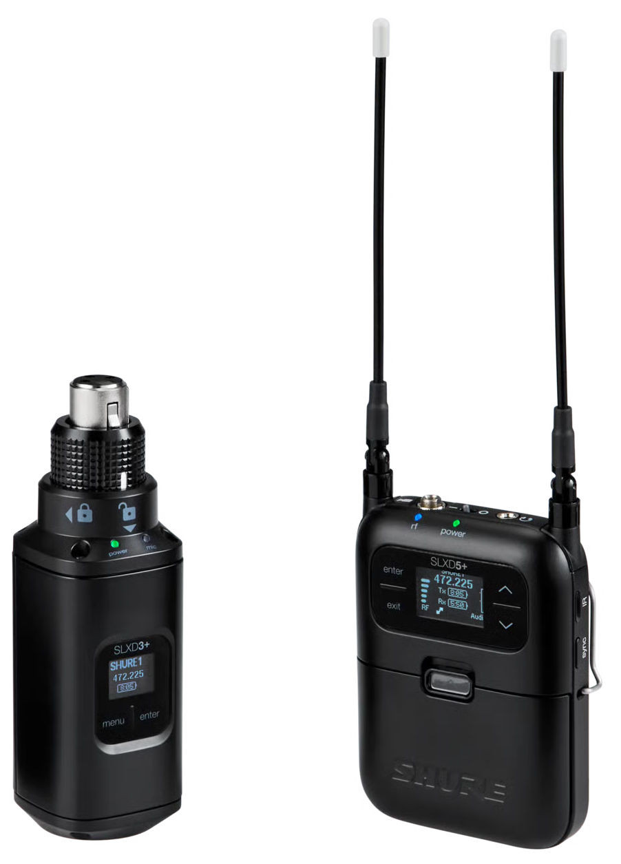 Hlavní obrázek S bateriovým přijímačem (ke kamerám) SHURE SLXD35+-K55
