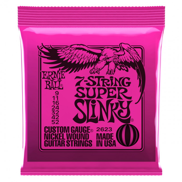Hlavní obrázek Pro 7-8strunné kytary ERNIE BALL P02623 7-String Super Slinky 9-52