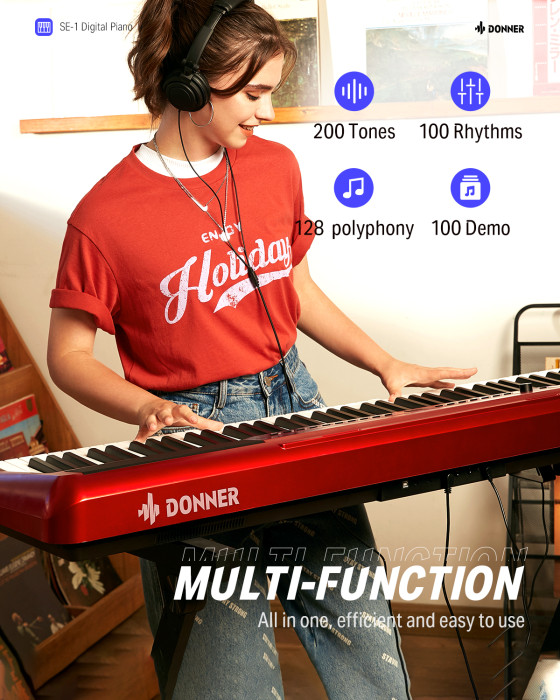 Hlavní obrázek Stage piana DONNER SE-1 - Red