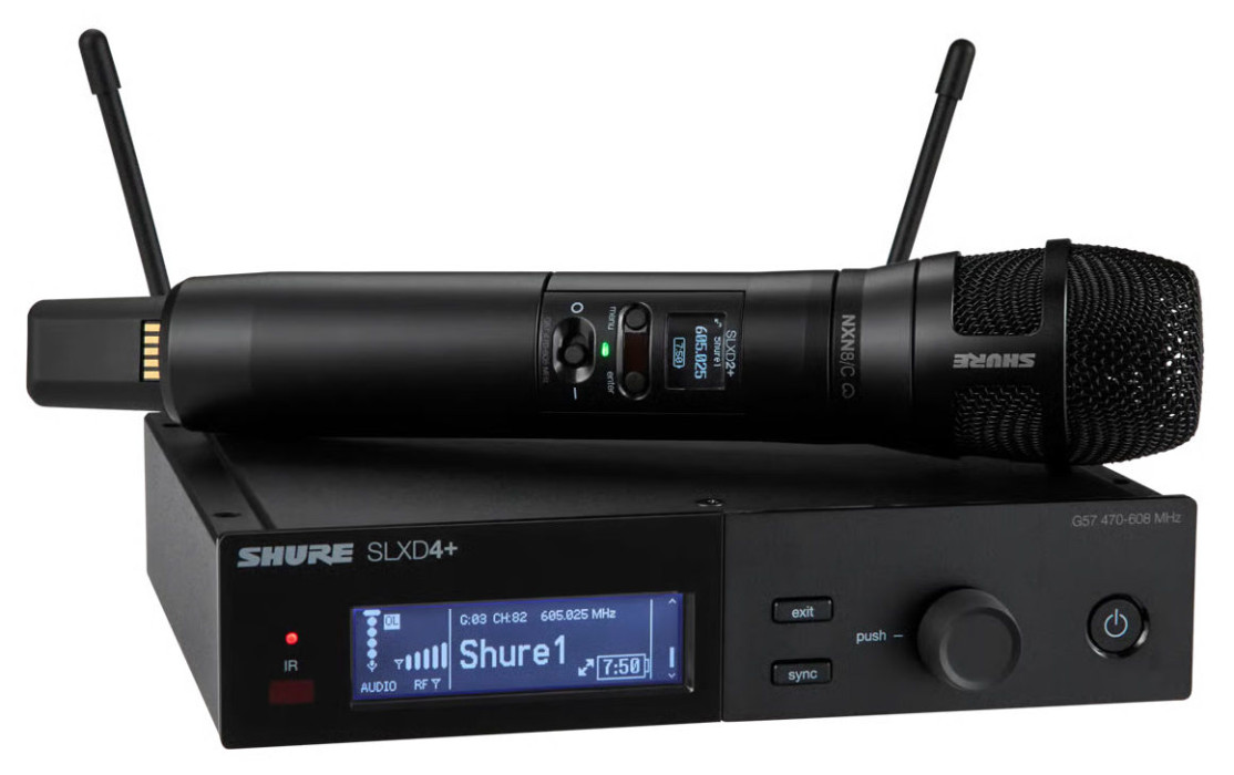 Hlavní obrázek S ručním mikrofonem SHURE SLXD24+E/N8C-G65