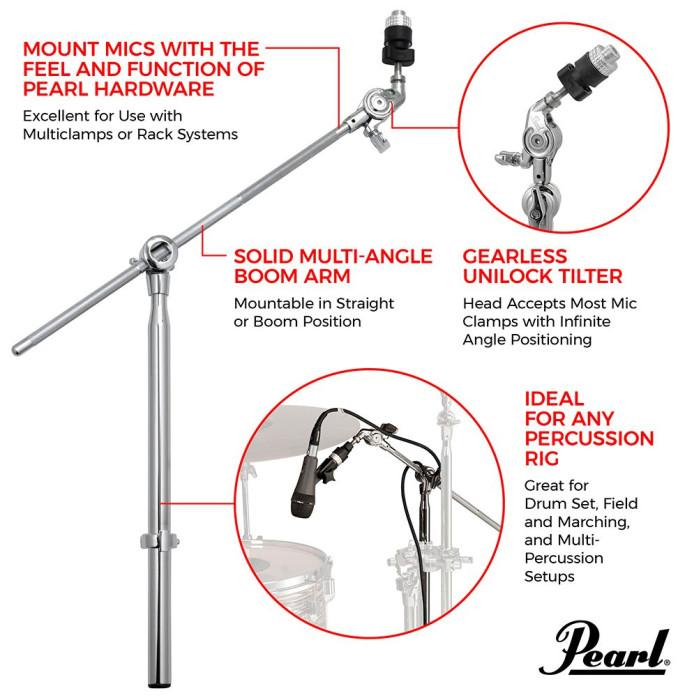 Hlavní obrázek Mikrofonní držáky na bicí PEARL MH-830 Uni-Lock Boom Microphone Holder