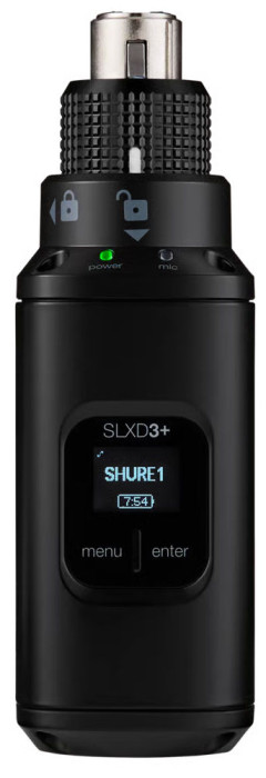 Hlavní obrázek S bateriovým přijímačem (ke kamerám) SHURE SLXD35+-K55