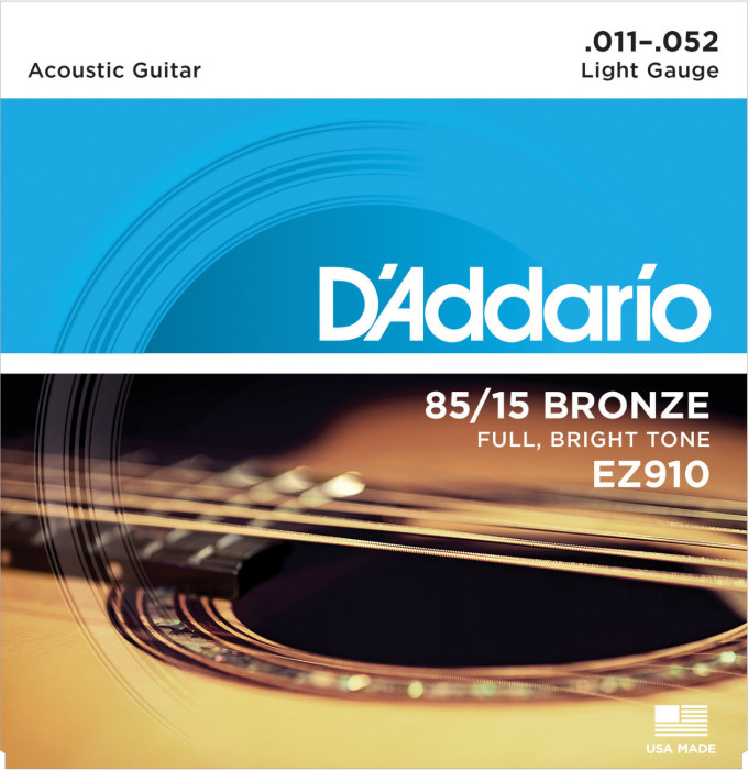 Hlavní obrázek Tvrdost .011 D'ADDARIO EZ910 80/15 Bronze Mid Light - .011 - .052