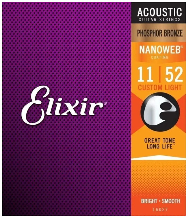 Hlavní obrázek Tvrdost .011 ELIXIR Acoustic Phosphor Bronze with NANOWEB .011 - .052