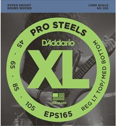Hlavní obrázek Tvrdost .045 D'ADDARIO EPS165 Pro Steels Reg Light Top/Medium Bottom - .045 - .105
