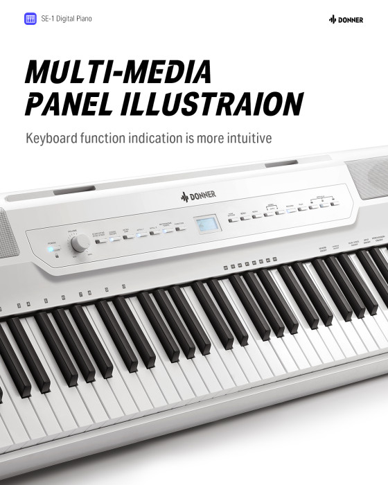 Hlavní obrázek Stage piana DONNER SE-1 - White