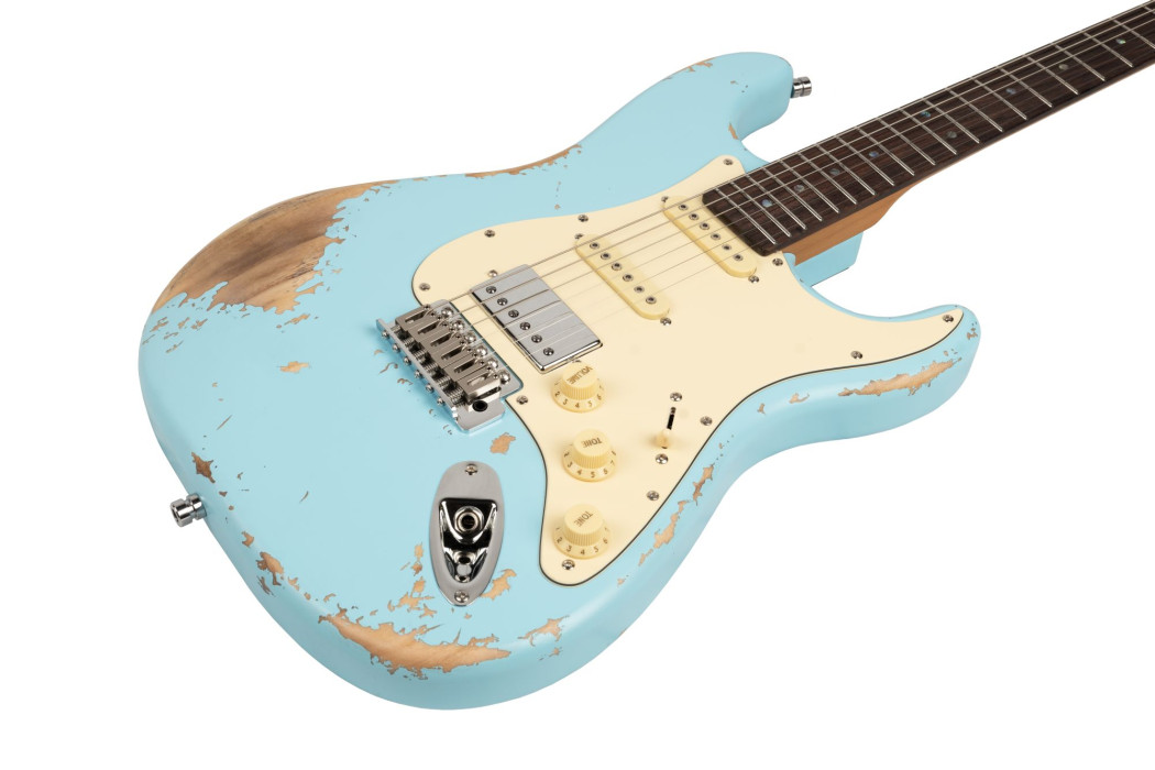 Hlavní obrázek Elektrické kytary HENRY’S Snake ST-1 Python - Blue Aged