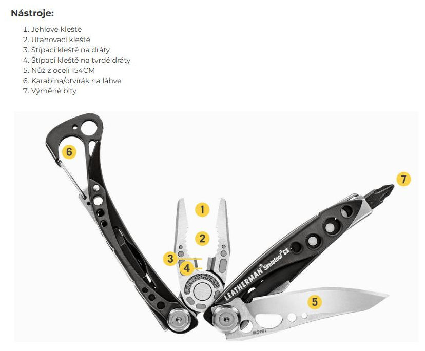 Hlavní obrázek Nářadí pro servis nástroje LEATHERMAN SKELETOOL CX Sandstorm