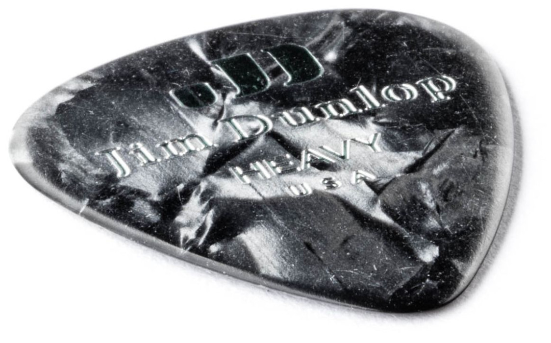 Hlavní obrázek Ostatní DUNLOP Celluloid Black Pearloid Pick Heavy - 12 ks