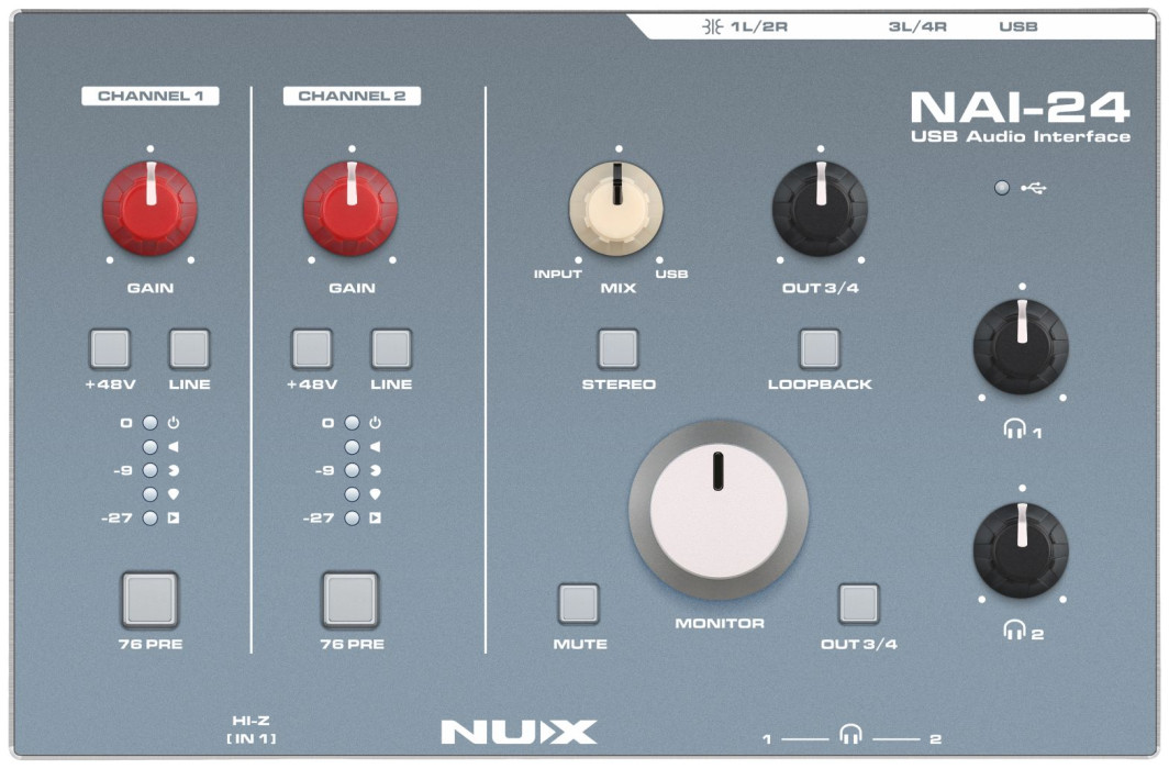 Hlavní obrázek USB zvukové karty NUX NAI-24 USB Audio Interface