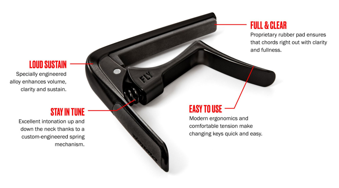 Hlavní obrázek Kapodastry pro akustické a elektrické kytary DUNLOP 63CBKC Trigger Fly Capo Celtic Knot Edition Curved - Black