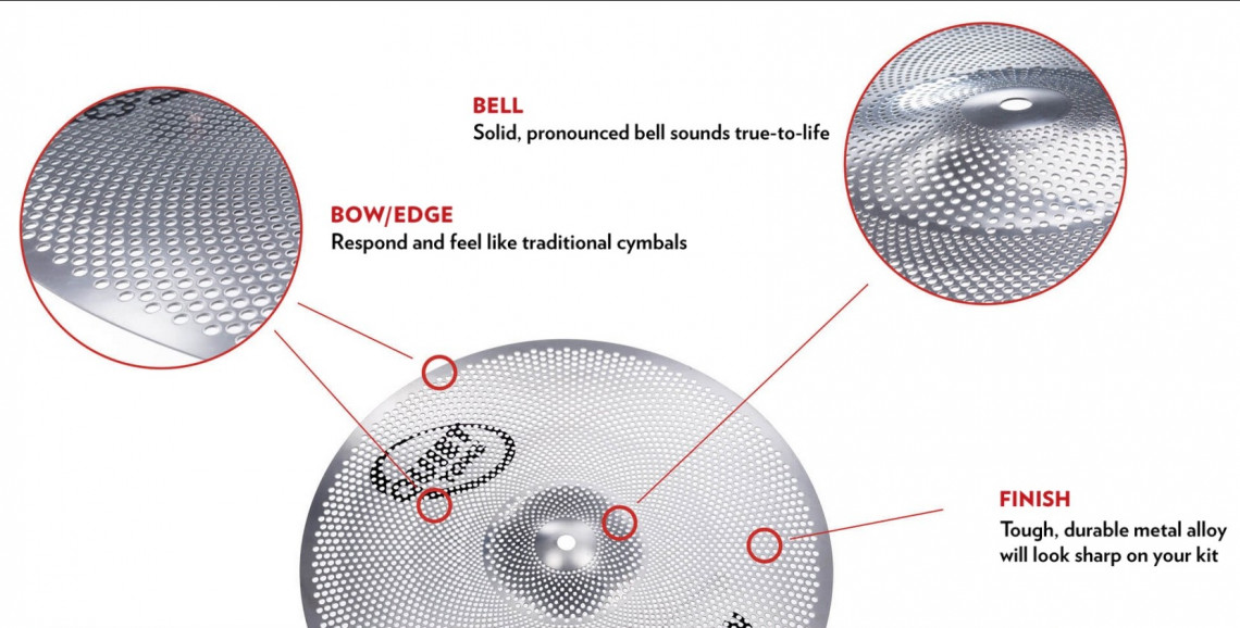 Hlavní obrázek Tréninkové pady SABIAN QTPC502 Quiet Tone Practice Cymbal Set