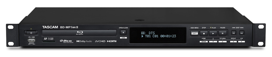 Hlavní obrázek Profesionální CD/DVD/USB/SD/MC přehrávače TASCAM BD-MP1MKII